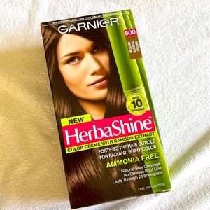 Garnier herbashine color cream with bamboo extract, 500 medium natural brown